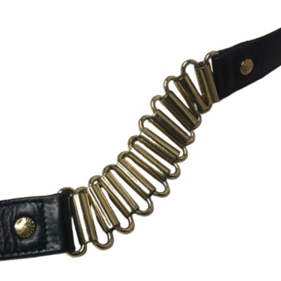 TED BAKER Black Lambskin and Brass Accent Throughout Bag & Strap Crossbody Bag - Picture 11 of 17